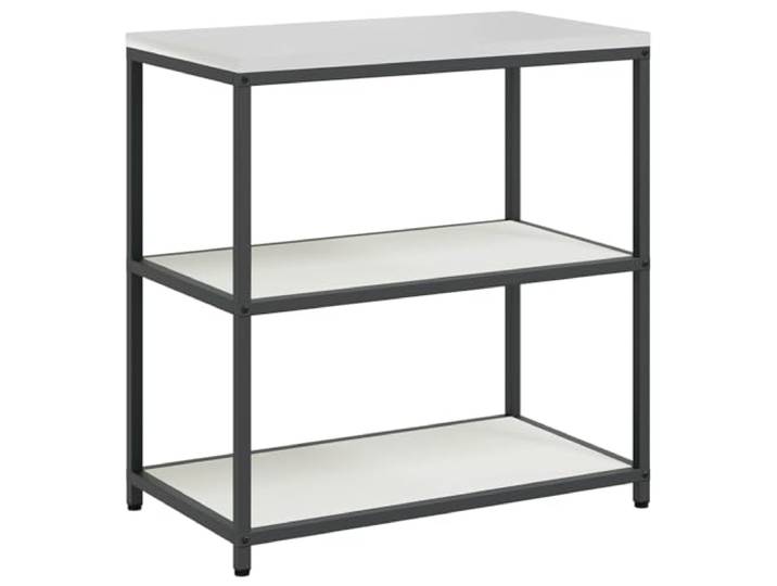 KGHFDVB Küchenregal HATTEM 90 x 50 x 92 cm Stahl Weiß Stahlrahmen, Regalböden für Vorräte und Kochbücher, für Küche und Gartenküche, 17,45 kg, 90 x 50 x 92 cm