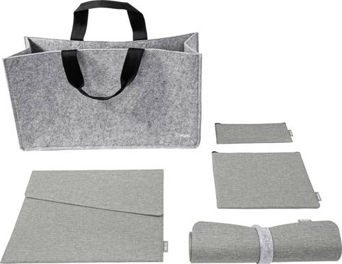 Sigel BAB01 Zubehör Tasche Bundle | Desk Sharing Bag L | Notebook Case | Organizer Set | Desk Mat Recycled PET, Synthetischer
