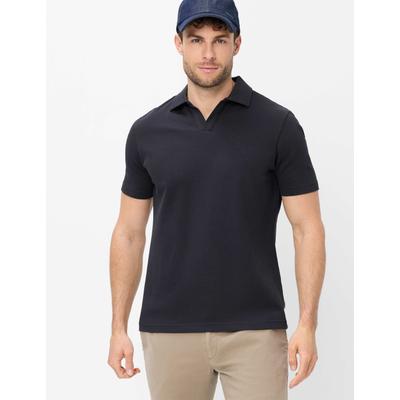 Poloshirt BRAX "Style PRINCETON", Herren, Gr. L (52), schwarz (nachtblau), 100% Baumwolle, Shirts