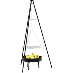 vidaXL, Feuerschale, Intenor (mit Grillrost &Feuer Tray) (92 cm)