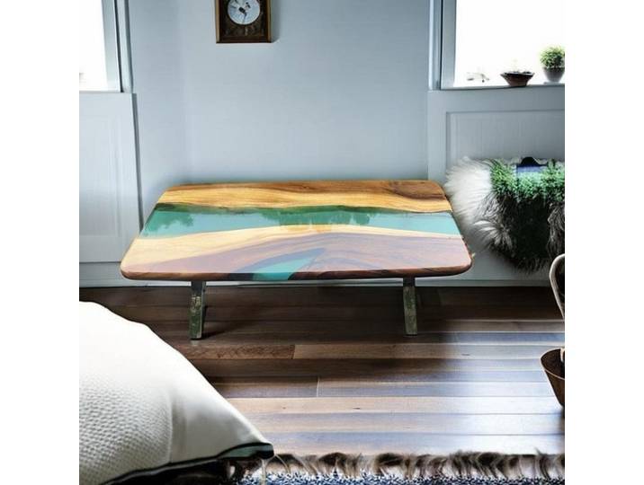 Xlmoebel Couchtisch Luxuriöser rechteckiger Tisch aus braunem Holz (Couchtisch), Hergestellt in Europa