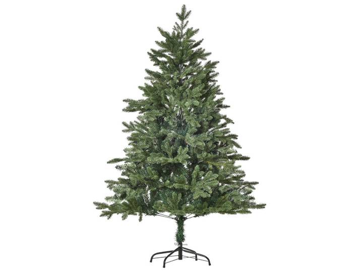Homcom Künstlicher Weihnachtsbaum Tannenbaum zusammenklappbar und abnehmbar Grün, Kunststoff, 150 cm, Dekoration, Weihnachtsdekoration, Christbäume & Zubehör