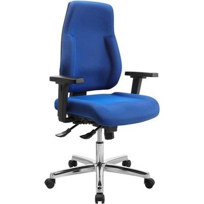Realspace Signum Bürostuhl Synchronmechanismus Stoff 3D Armlehnen Höhenverstellbarer Sitz Blau 110 kg