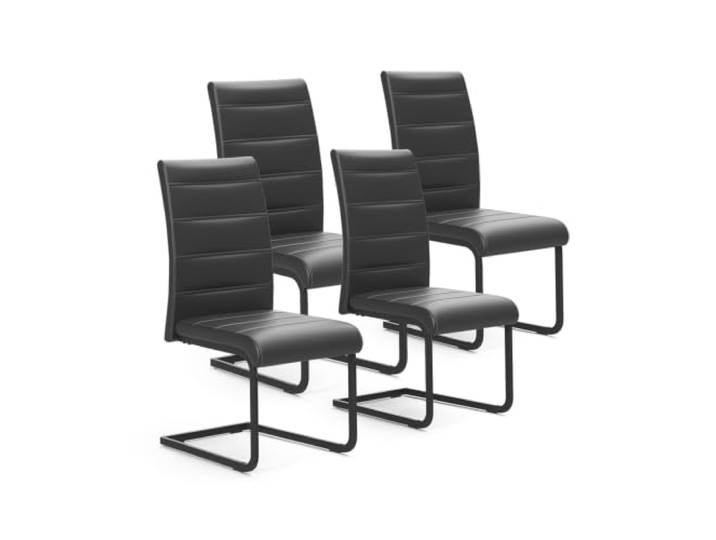 Vicco Freischwinger Salvo Schwarz/Schwarz 4er Set