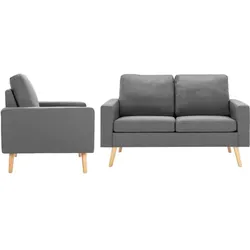 vidaXL, Sofa + Bettsofa, Olburen (Sessel + 2-Sitzer) (2-Sitzer)