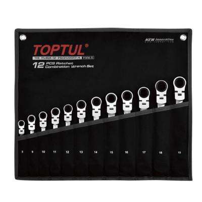 TOPTUL Ratschen-Ringgabelschlüsselsatz GPAQ1204