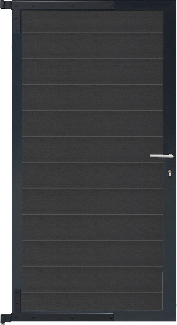 TETZNERJENT ELSKOP-Tor-Komplettset 90 x 173 cm, Füllung anthrazit 16971091