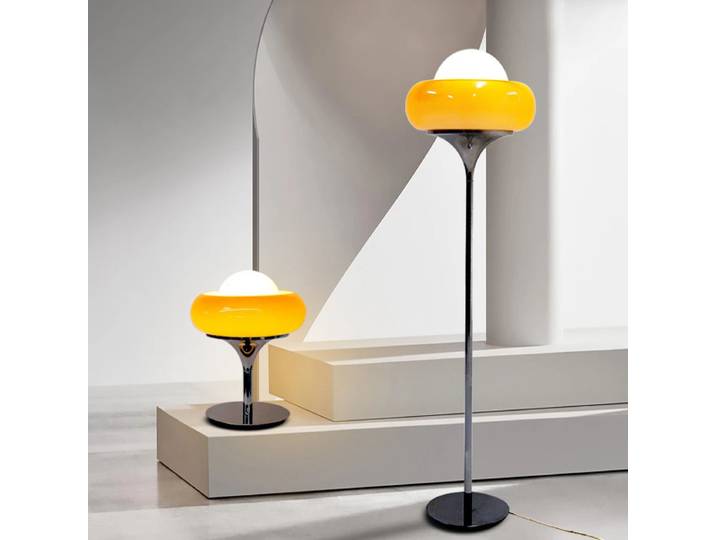 Vintage Guzzini oeuf lampe de Table Bauhaus Design jaune crème lampe de chevet pour chambre salon étude bureau décor moderne rétro