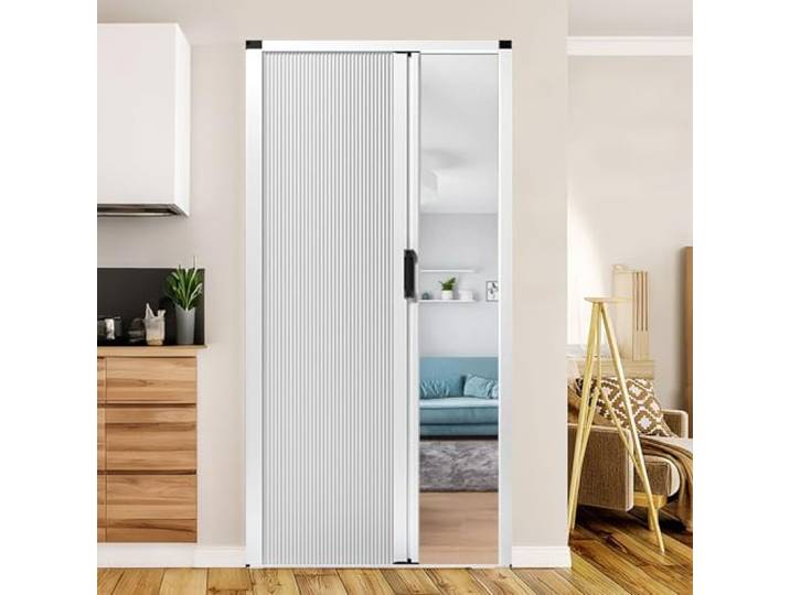 yurstcggh Falttüren Nach Maß,Innentüren Komplettset,Falttür Ohne Bohren,für Schlafzimmer,Badezimmer,Küche,Büro und Wohnmobil,Raumteiler 70×200cm Weiß