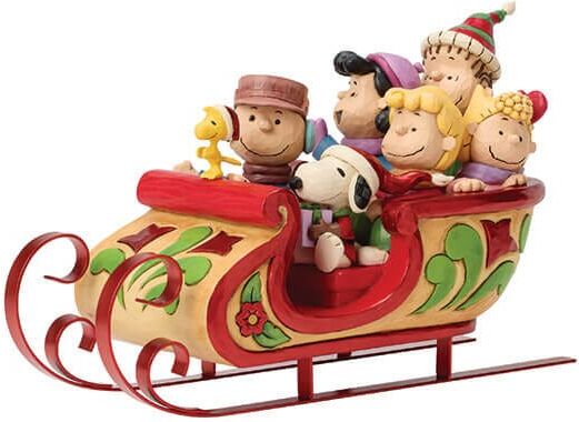 Peanuts by Jim Shore A Sleigh Ride to Remember Snoopy & Friends Christmas Figurine