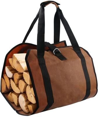 Multicon Wholesale Hub Heavy Duty Waxed Canvas Firewood Carrier Large Log Tote Bag Heavy Duty Waxed Canvas Firewood Carrier Large Log Tote Bag