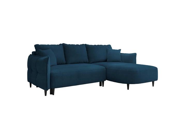Mirjan24 Ecksofa Sycylia, Seite: Rechts, Dunkelblau, Holz, L-Form,L-Form, 244x165 cm, Wohnzimmer, Sofas & Couches, Wohnlandschaften, Ecksofas