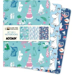 Flame Tree, Heft + Block, Moomin Classics Set of 3 Standard Notebooks (A5, Blanko, Liniert, Weicher Einband)