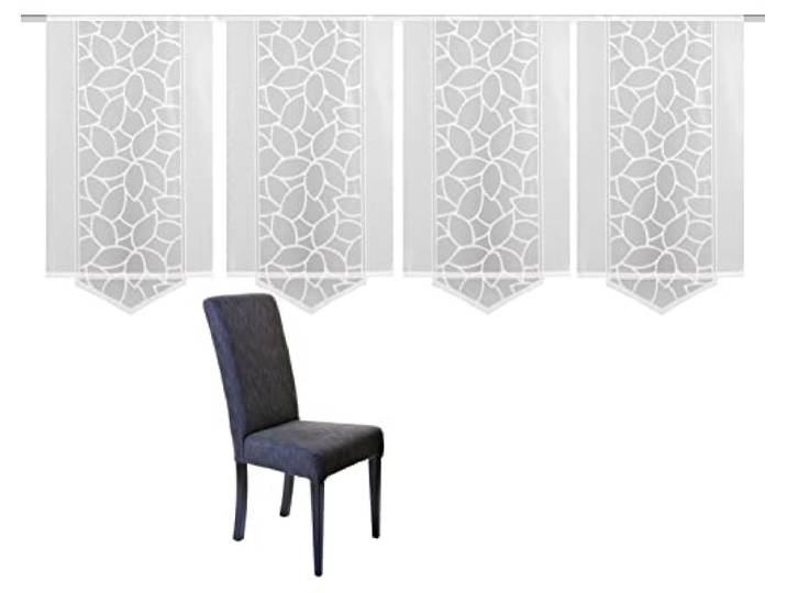 Home Fashion - 094630-0101 125x57 cm - Schiebevorhang Jacquard Set Weiss