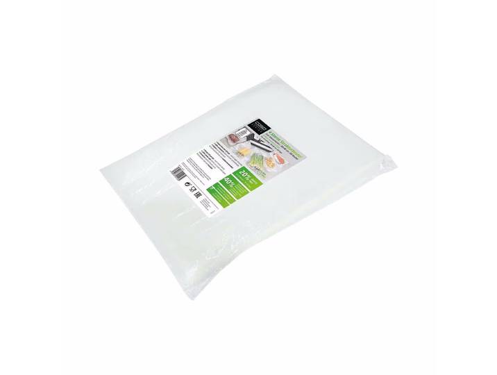 Caso 4 Sterne Strukturbeutel 30x40cm 60 Stk. Vakuumier Folienbeutel – Vakuumiergerät Zubehör – transparent