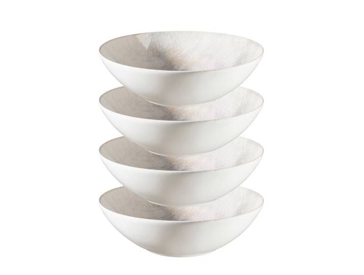 Mäser Schüsselset Aquarellia Lila, Lila, Weiß, Keramik, 4-teilig, rund, 7 cm, Made in Europe, Essen & Trinken, Geschirr, Schalen & Schüsseln, Schüsselset