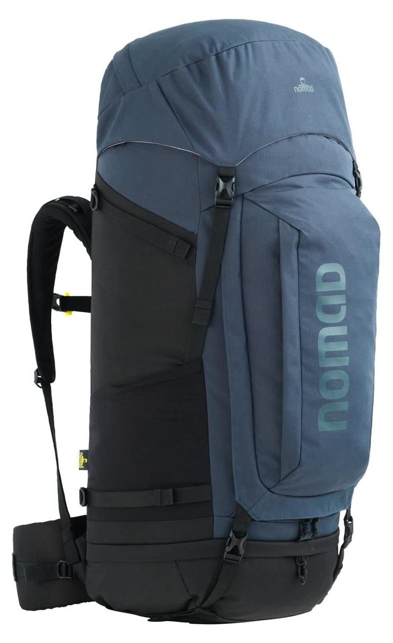 Trekkingrucksack 70L mit Frontloader, verstellbarem System, Dunkelblau
