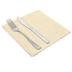 MONOUSO - Creme PapierServiette aus Double Point "Jeans" 40x40cm (50 Stück)