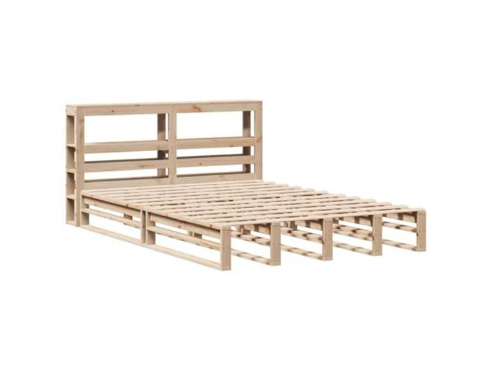 KTHLBRH Bettgestell 120 x 200 cm aus massivem Kiefernholz Mit Kopfteil und Ablagen, Lattenrost, optimaler Unterstützung, einfache Montage