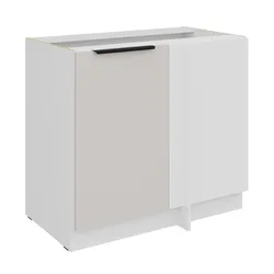 Küchen Eckunterschrank 105 cm COMO Kaschmir + Weiß Küche Küchenzeile Küchenblock