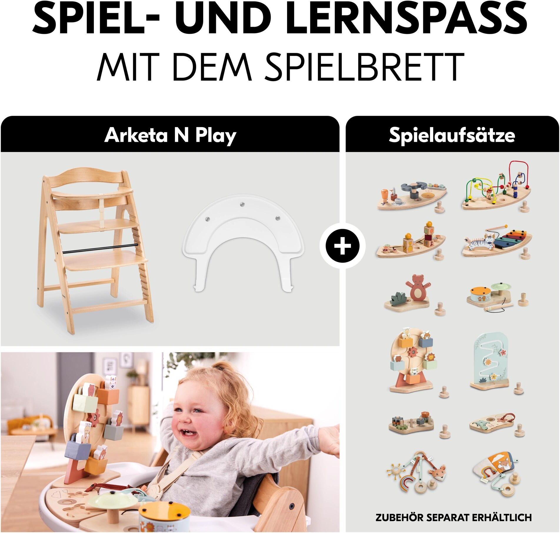 Hochstuhl HAUCK "Arketa N Play", Baby, beige (natur), Polypropylen, Stühle Hochstuhl natur Einheitsgröße