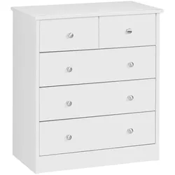 WOHNLING WL1.339 Design Kommode Holz Weiß 60 cm x 35 cm x 70 cm