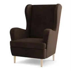 SESSEL VOGERA, Ohrensessel Polstersessel, Braun
