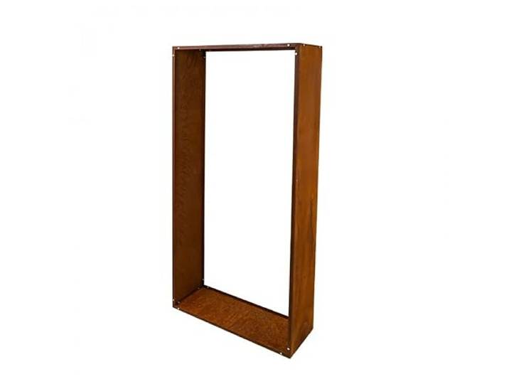 Grindi Kaminholzregal Schwerlastregal aus Cortenstahl Kaminholzregal Innen Holzaufbewahrung - 80x30x160 - Holzlager Holzunterstand für innen außen Kaminholzständer Kaminzubehör Brennholzregal