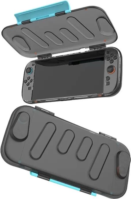 INF Schützende Tragetasche kompatibel mit Nintendo Switch 2 - Schwarz und Blau ABS-Hülle