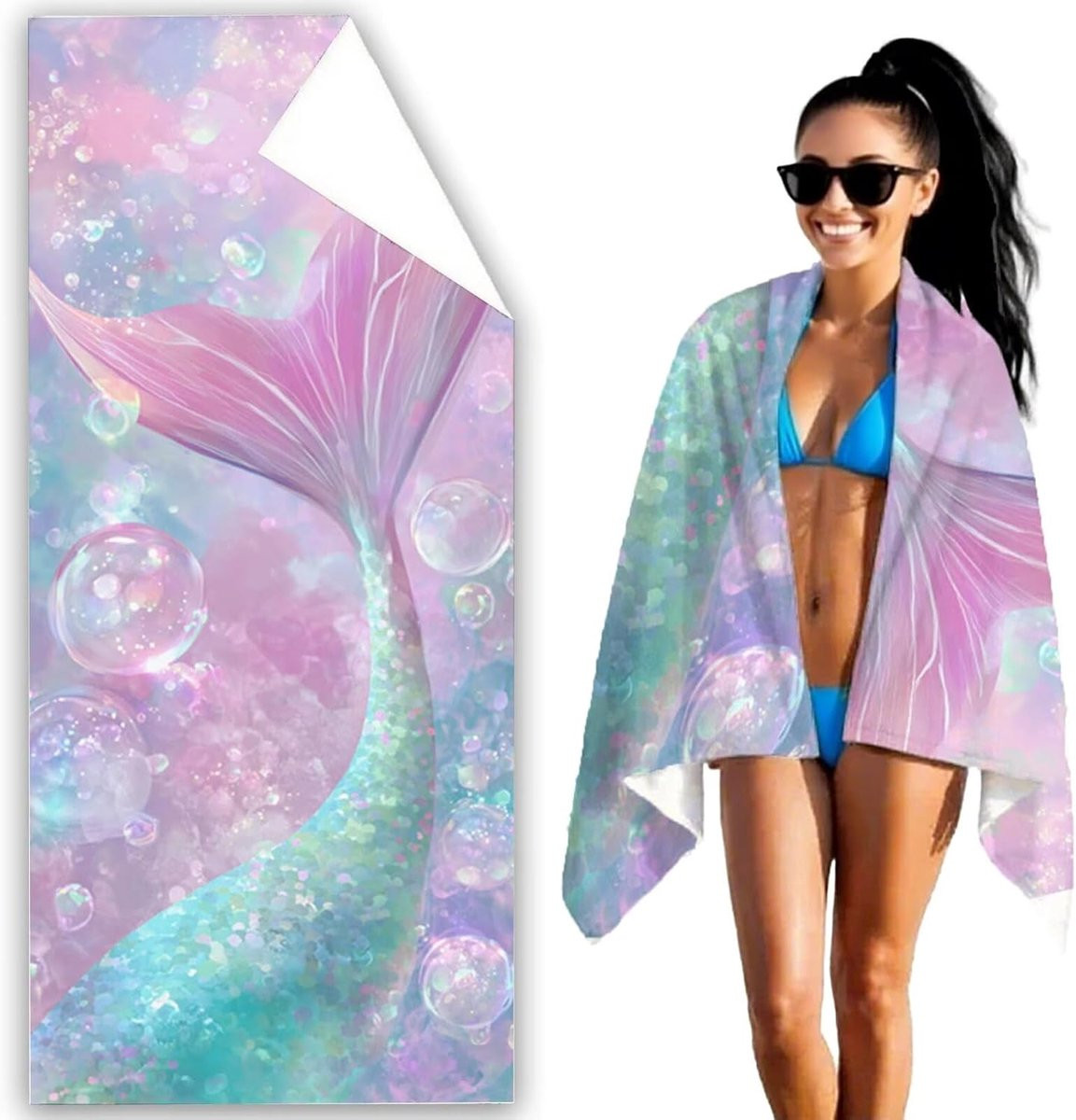 Microvezel Handdoek Strandlaken XXL Roze 152 x 76 cm