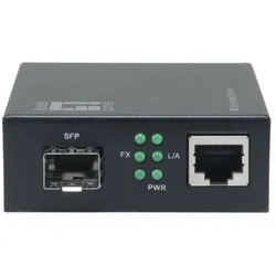 LevelOne Smart Gigabit RJ45-SFP Medienkonverter, kompatibel mit 19-Zoll-Rack-Montagegehäusen