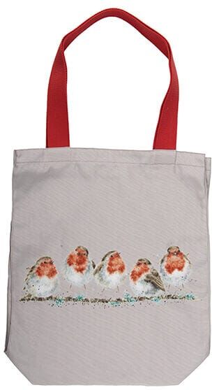 Wrendale Designs 'Jolly Robin' Robin Canvas Tote Bag