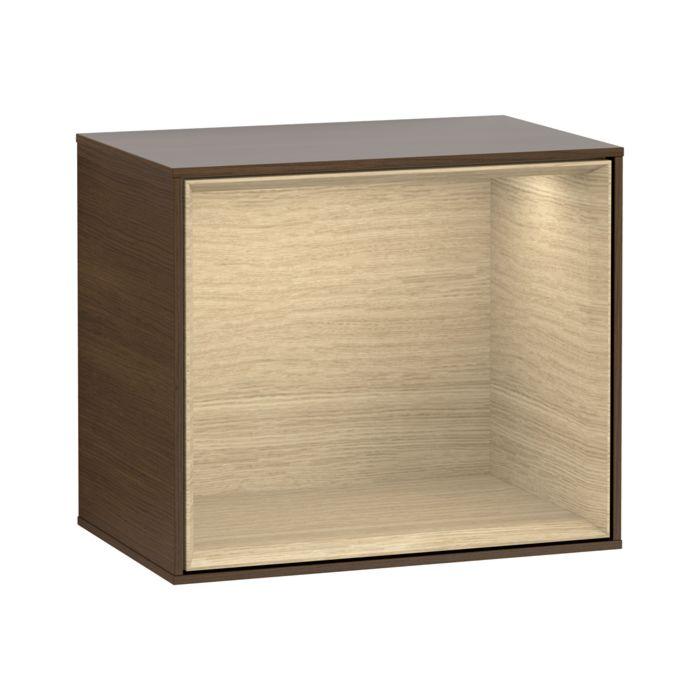 Villeroy und Boch Finion Regalmodul F590PCGN 41,8x35,6x27cm, Ladestation, Regal Oak Veneer, Walnut veneer