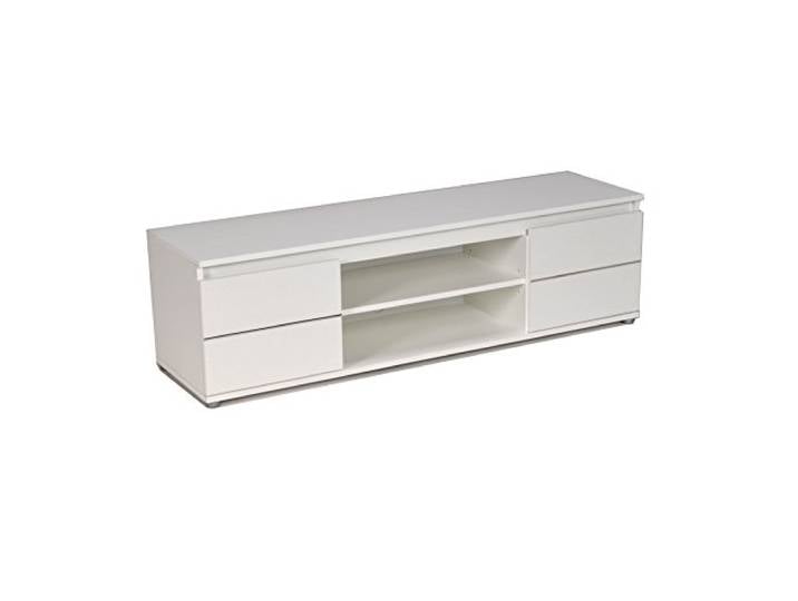 Meuble TV/Vidéo COMO 140cm 2 portes + 1 niche / Blanc