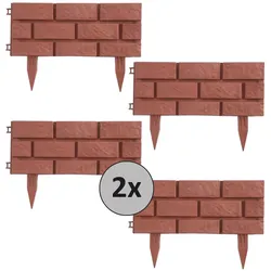 HTI-Living Beeteinfassung Steinmauer Terracotta Nessa