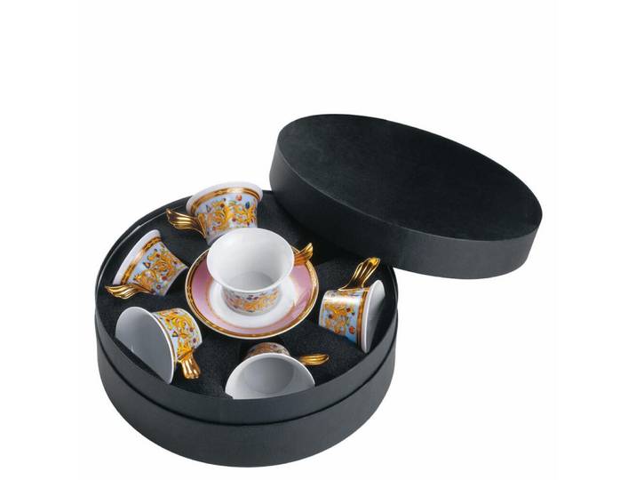 Rosenthal meets Versace Teeschale Teetassen 6er-Set Le jardin de Versace, 6-tlg., Porzellan