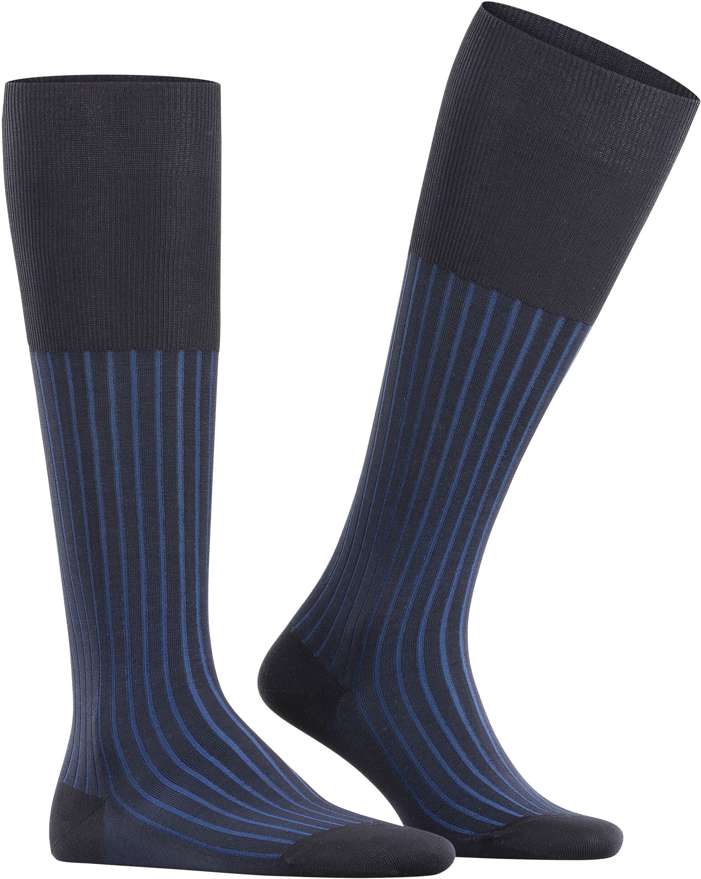 Kniestrümpfe FALKE "Shadow", Herren, Gr. 41-42, blau (lupine (6360)), Obermaterial: 93% Baumwolle CO. 7% Polyamid PA., Socken Kniestrümpfe