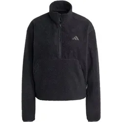 ADIDAS Damen Rolli City Tech High Pile Fleece Half-Zip, Größe XL in Schwarz Schwarz
