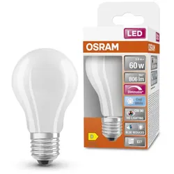 OSRAM E27 LED SUPERSTAR PLUS Leuchtmittel matt dimmbar 5,8W wie 60W universalweißes Licht 4000K 90 Ra
