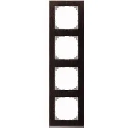 M-Pure Decor-Rahmen 4fach (Wenge/aluminium)