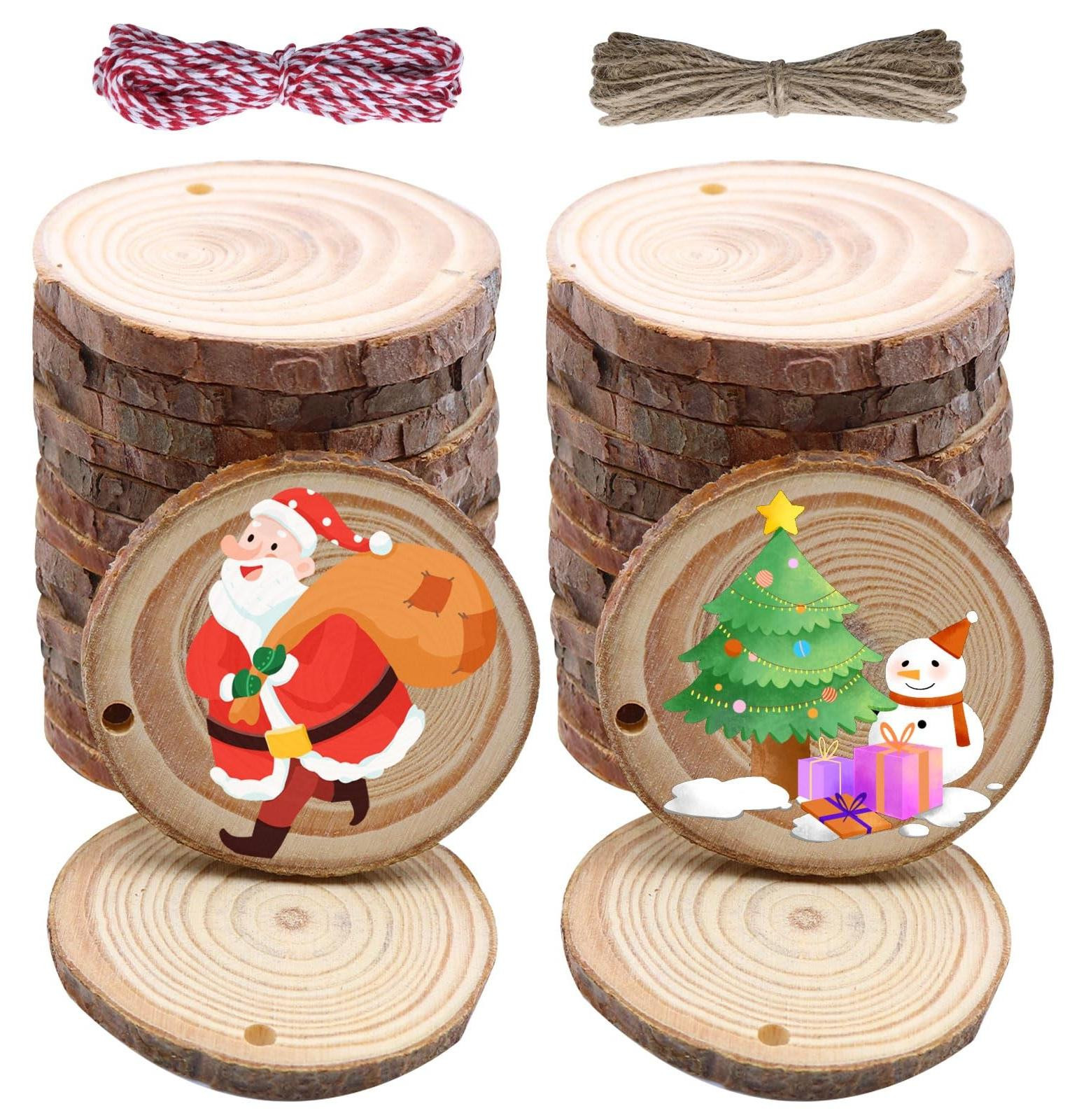 Set van 30 houten schijven
