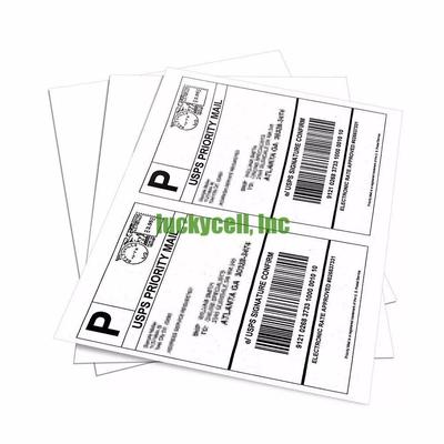 200 Adhesive Shipping Labels 8.5 X 5.5, 2 Per Sheet Blank White Matte Labels For UPS, USPS, EBay, PayPal Laser & Inkjet 200 Adhesive Shipping Labels 8.5 X 5.5, 2 Per Sheet Blank White Matte Labels For UPS, USPS, EBay, PayPal Laser & Inkjet