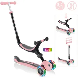 Authentic Sports Globber Go-Up Foldable Lights pastellrosa, mit Leuchtrollen