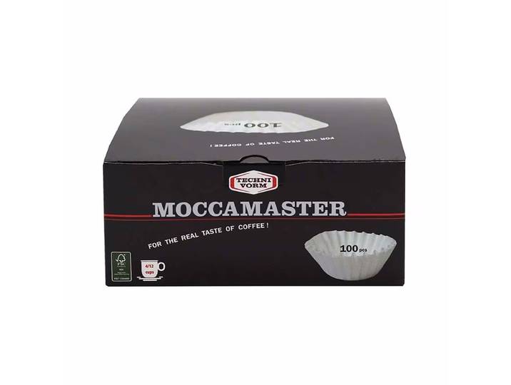 Moccamaster Korb-Kaffeefilter 100 Stück – Diverses Kaffeemaschinen & Teemaschinen Zubehör – weiss
