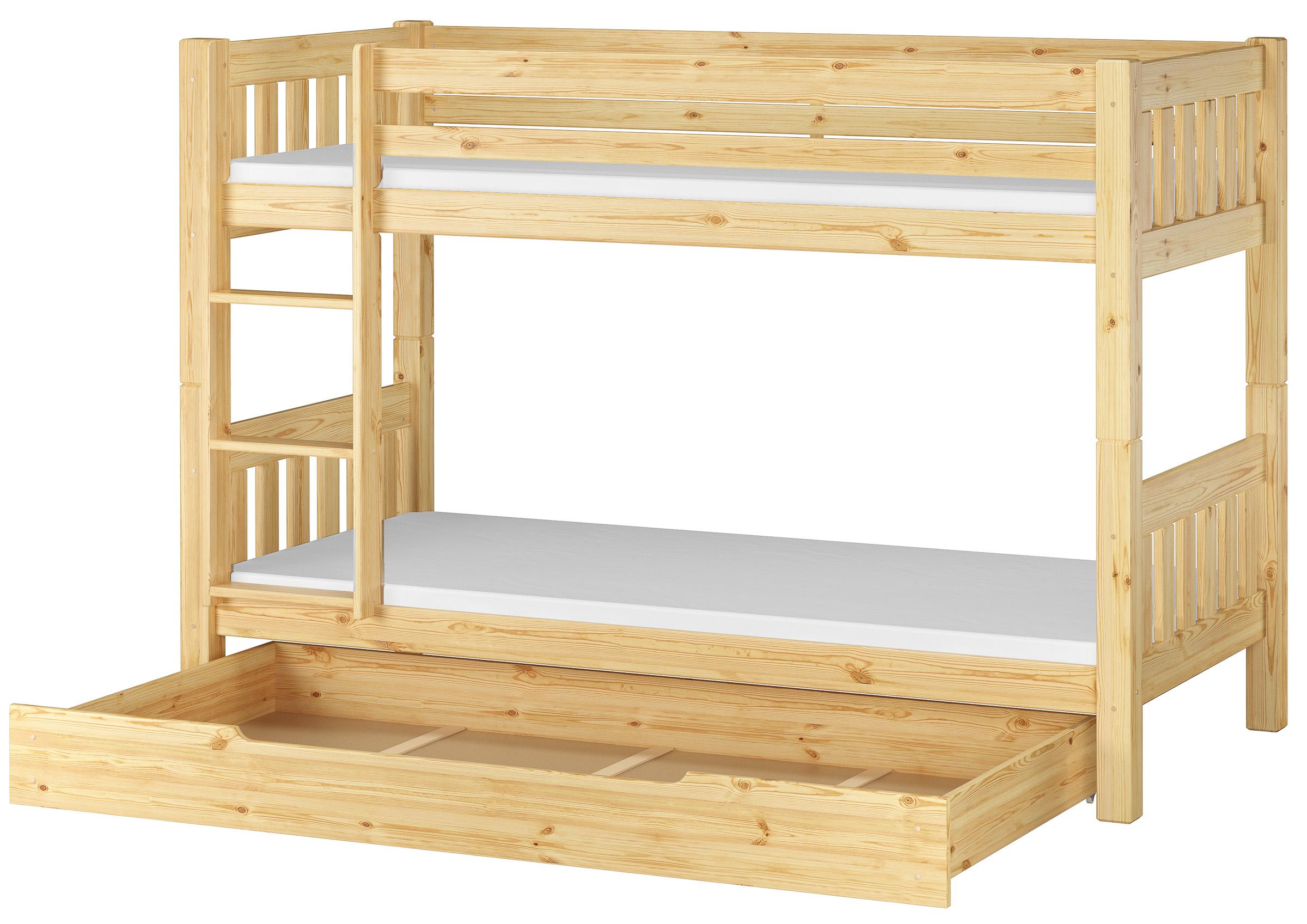 Kinderetagenbett massiv Kiefer Kinderzimmer Stockbett Hochbett Zubehör wählbar V-60.06-09Rollrost. Matratzen und Bettkasten inkl.