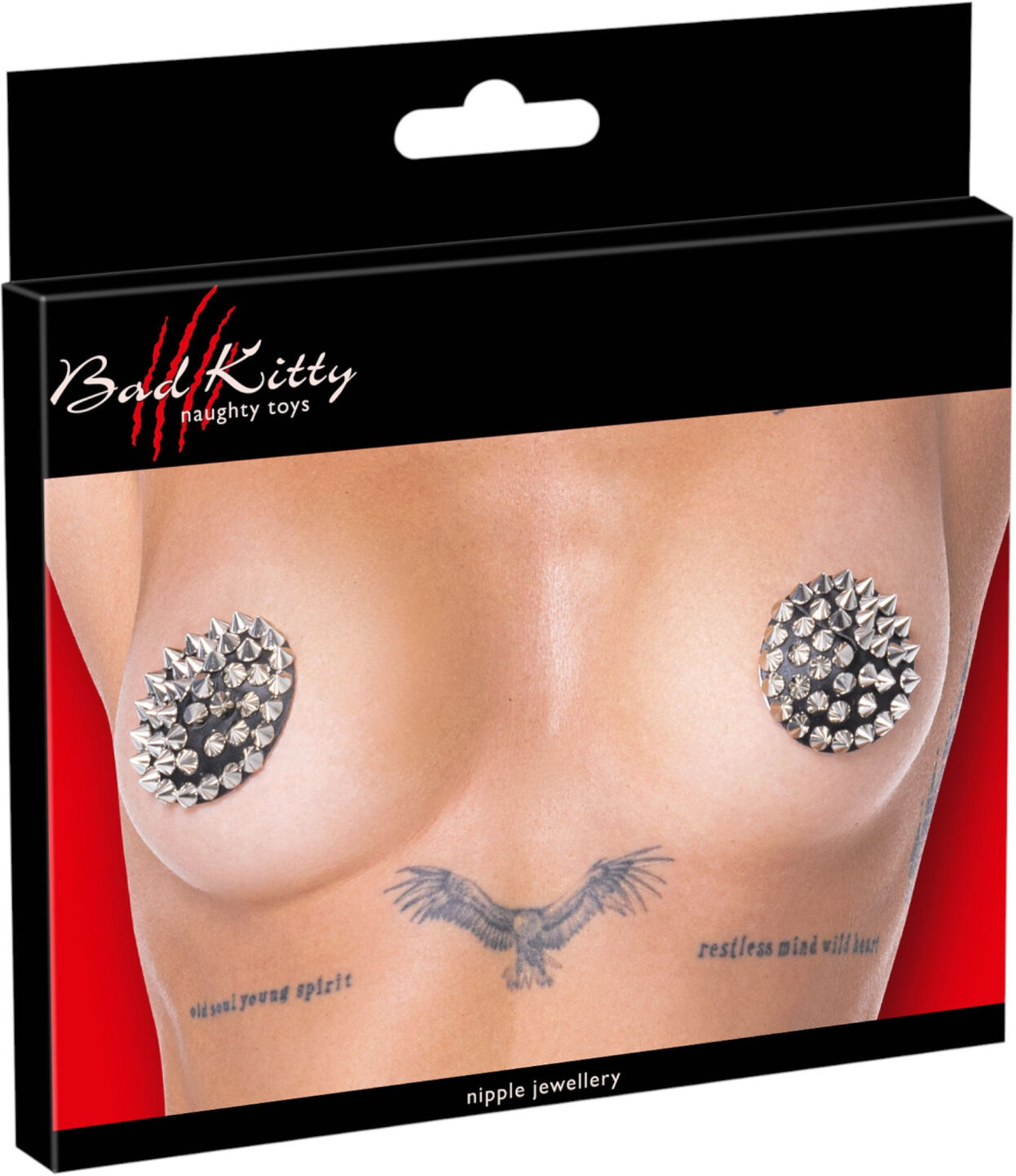 Bad Kitty - Spiked Nipple Pasties (Black)