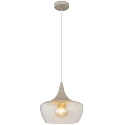 Pendelleuchte Hängelampe Schlafzimmerlampe Höhenverstellbar Sand Metall Ø 30 cm