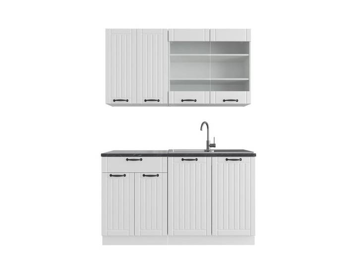 Cuisine Fame-Line 140cm sans PT Blanc campagne/Blanc Vicco 36135