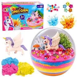 Kristallzucht-Experimentierset, Einhorn-Terrarium, DIY-Beleuchtung