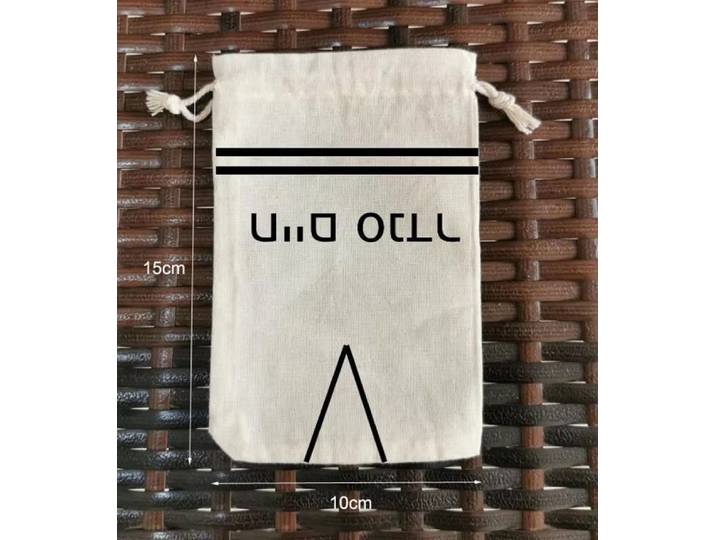 130 pièces, sacs en coton naturel de 10x15 cm/4x6 pouces, pochettes cadeaux à cordon, sérigraphiées avec logo entièrement noir, logo personnalisé